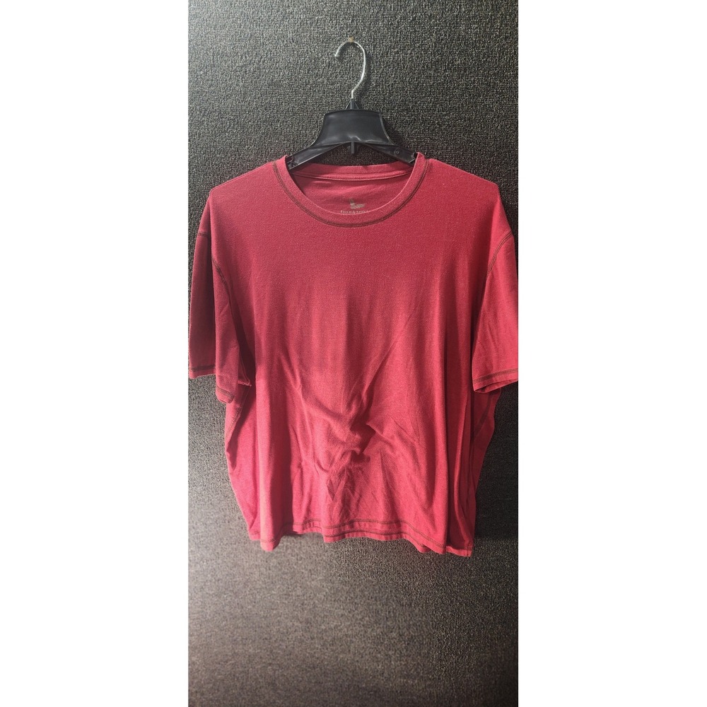 Field & Stream Mens XXL Red Heathered Short Sleeve Crew Neck T-Shirt Outdoor